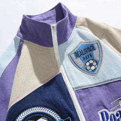 Patchwork Varsity Racing Jacket
