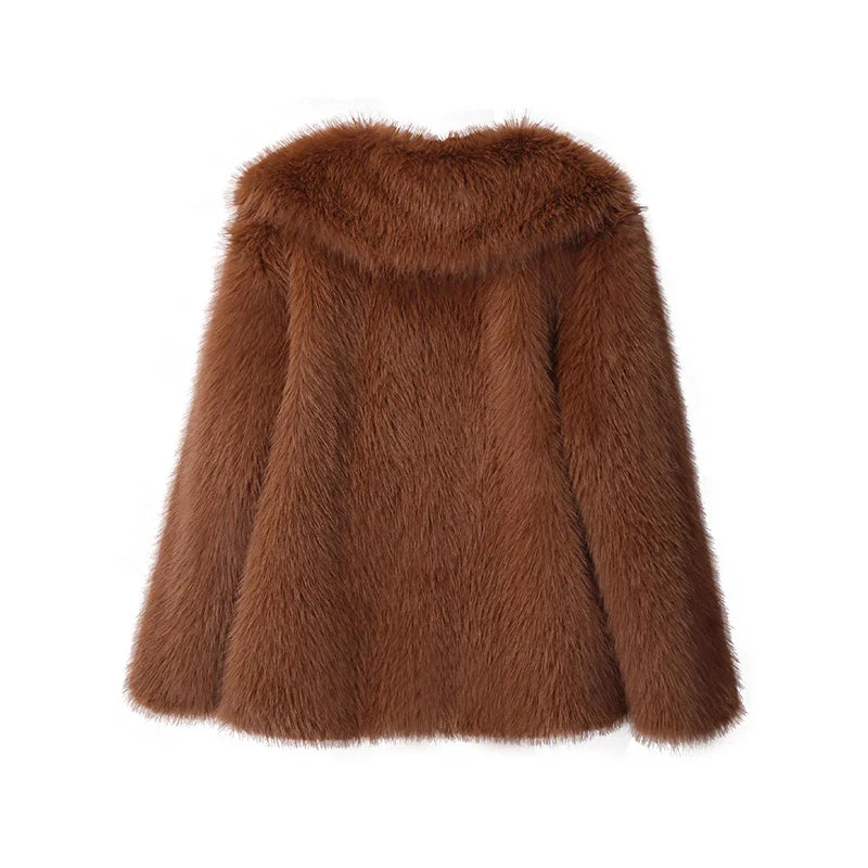 Luxury Faux Fur Women's Coat Jacket
