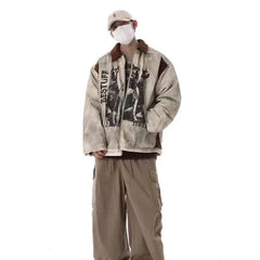 Y2K Color Block Retro College Jacket