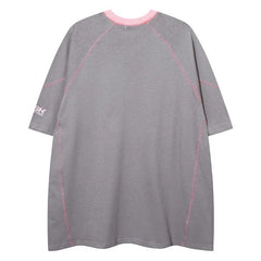 Retro Letter Printed Sports Loose T-Shirt