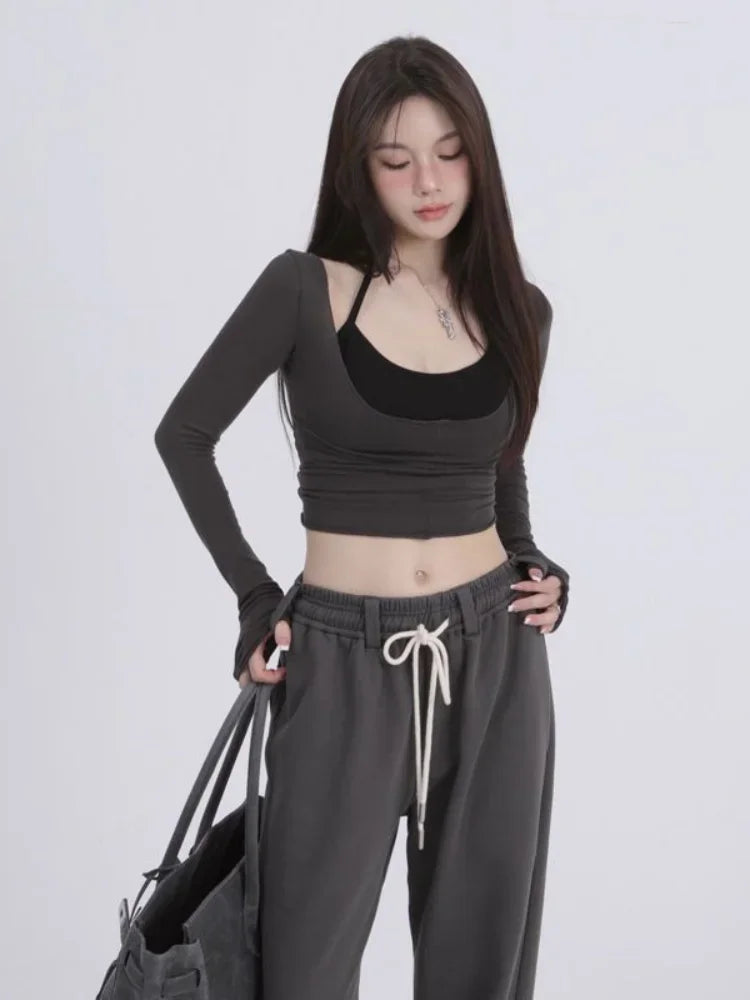 Y2K Aesthetic Two Pieces Set T-shirt