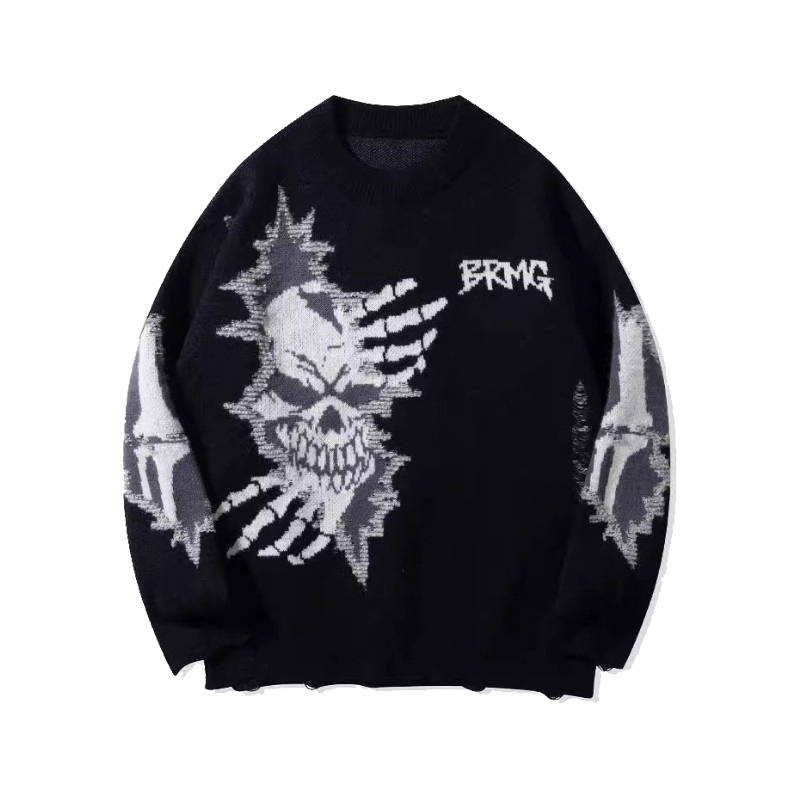 Skull Door Jacquard Sweater