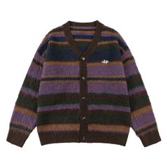 Striped Knitted Rainbow Cardigan