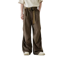 Vintage Pleated Brushed Wide Leg Pant