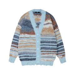 Y2K Stripe Drift Cardigan