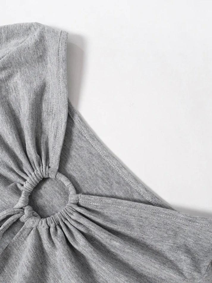 Solid Tie Back Long Sleeve Tee - HouseofHalley