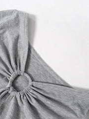 Solid Tie Back Long Sleeve Tee - HouseofHalley