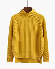 Solid Color Stand-up Sweater