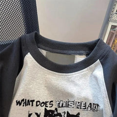 American Fashion Y2K Kitten Graphic T-Shirt