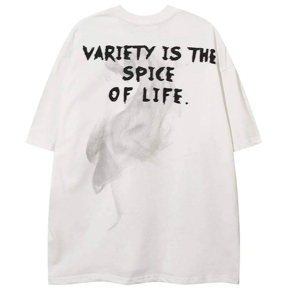 Anime Cartoon Print Oversized T-Shirt