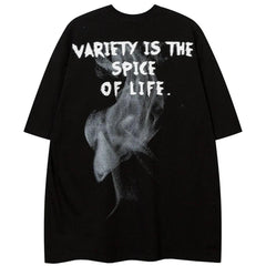 Anime Cartoon Print Oversized T-Shirt