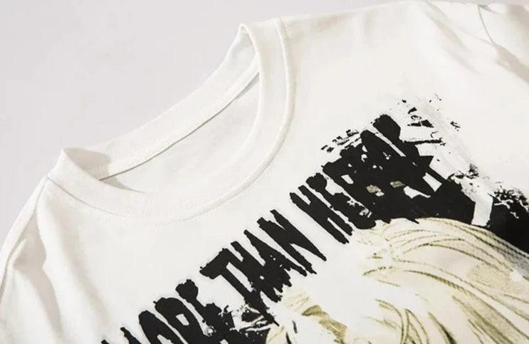 Anime Cartoon Print Oversized T-Shirt