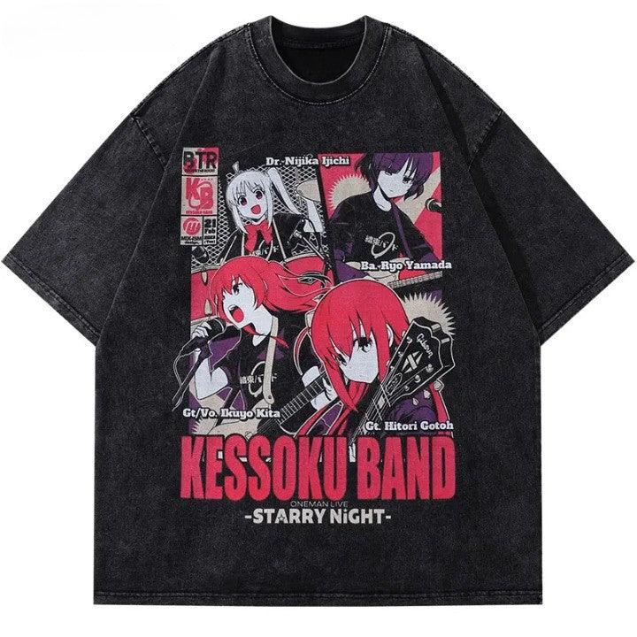 Anime KESSOKU BAND Washed T-Shirt