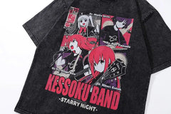 Anime KESSOKU BAND Washed T-Shirt