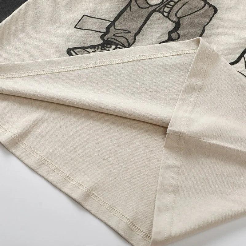 Anime Print Oversized Sweatshirt