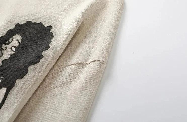 Anime Print Oversized Sweatshirt