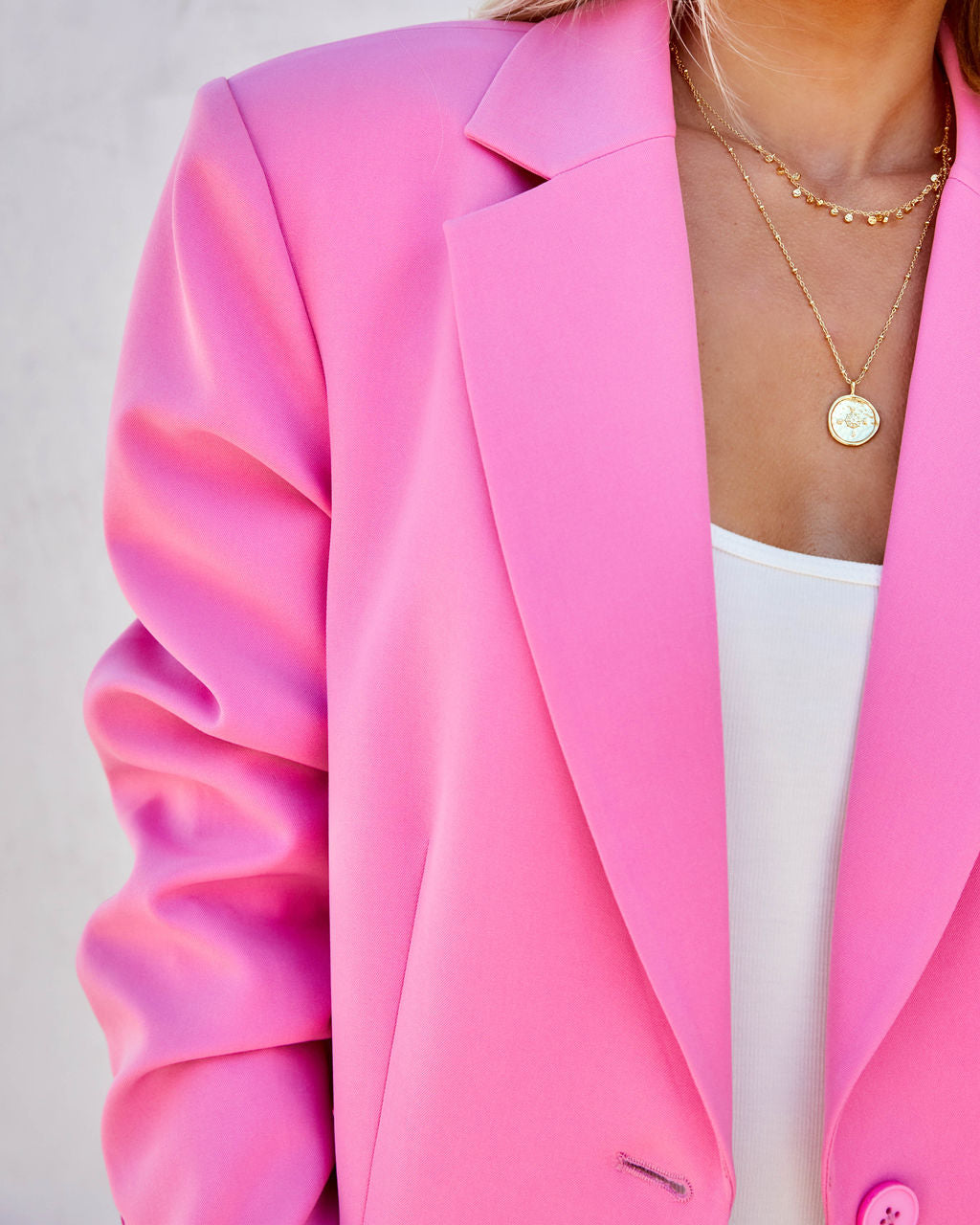 PREORDER - Aria Pocketed Blazer - Pink