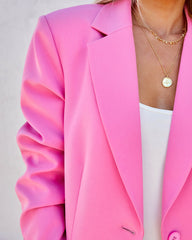 PREORDER - Aria Pocketed Blazer - Pink