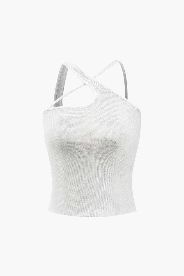 Asymmetric Rib Knit Tank Top - HouseofHalley