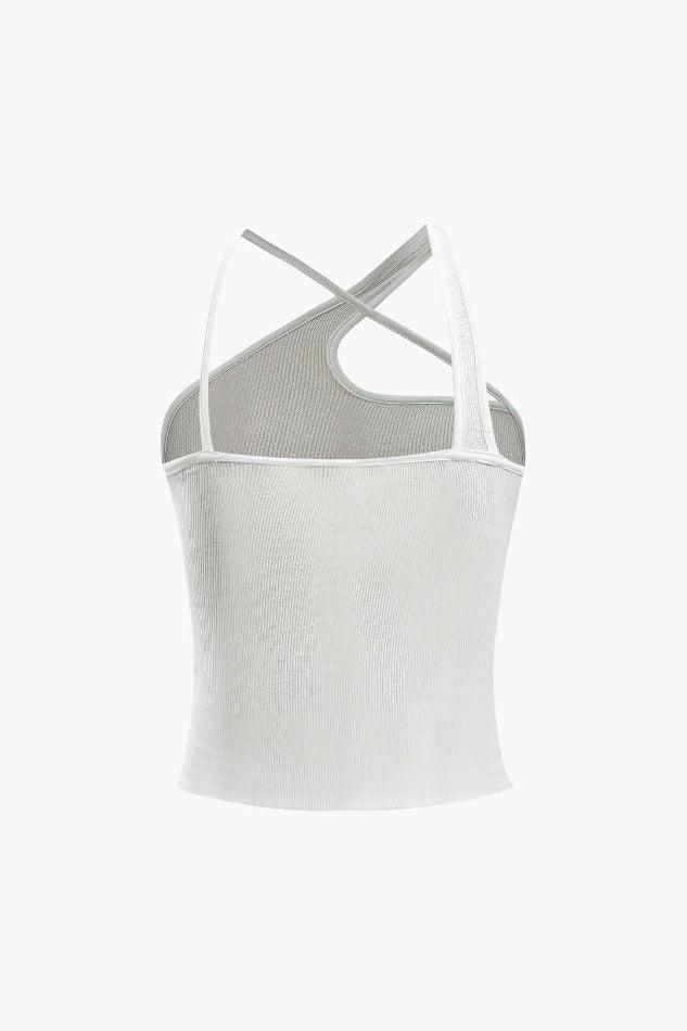 Asymmetric Rib Knit Tank Top - HouseofHalley