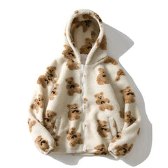 Floating Bears Fleece Hooded Jacket