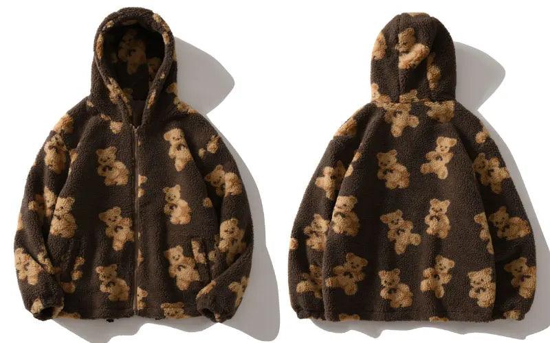 Floating Bears Fleece Hooded Jacket