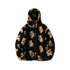 Floating Bears Fleece Hooded Jacket
