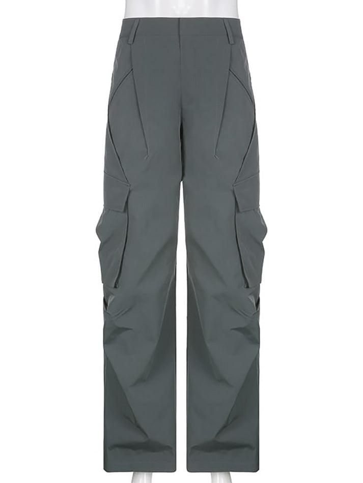 Low Waist Wide Leg Cargo Pants