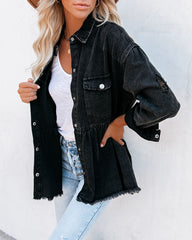 Best Distressed Denim Button Down Shirt Jacket