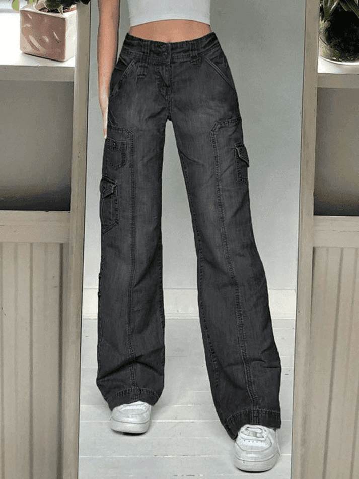 Bleached Pocket Cargo Jeans - HouseofHalley