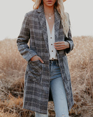 Boulder Pocketed Plaid Coat