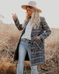 Boulder Pocketed Plaid Coat