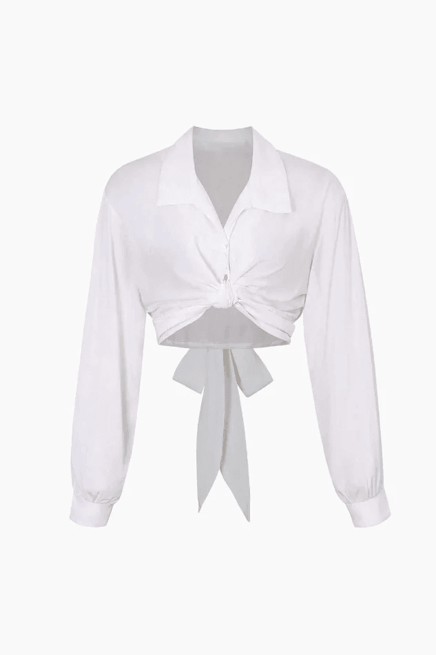 Bow Tie Waist Blouse - HouseofHalley