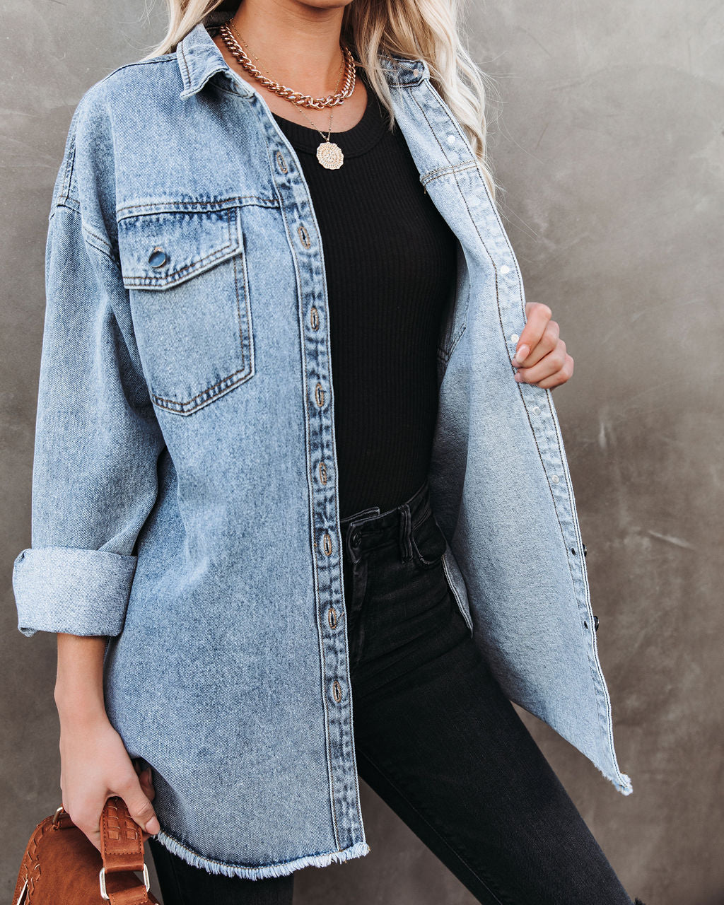 Boyd Pocketed Denim Shacket