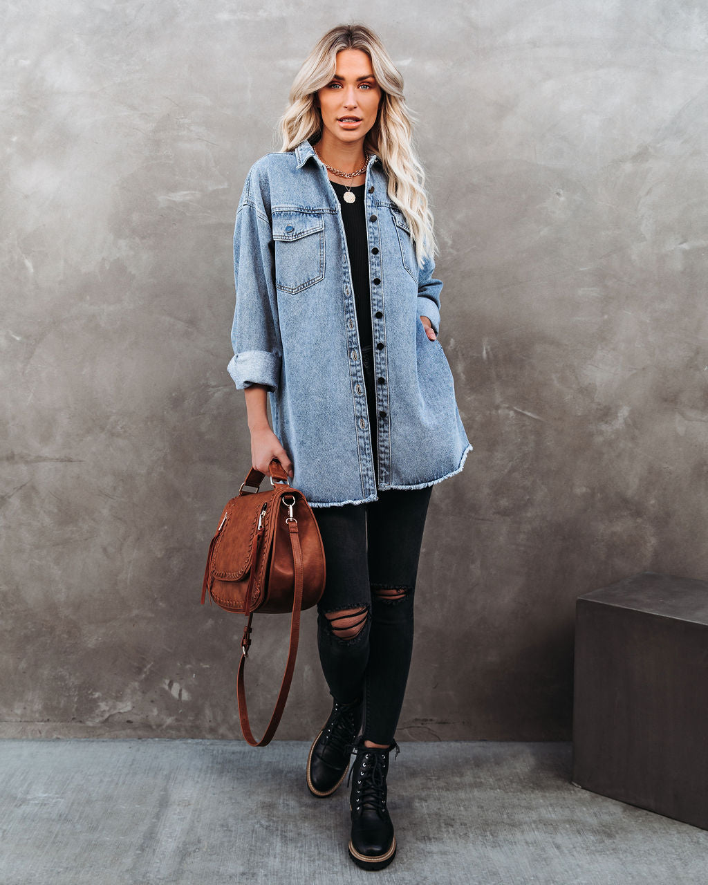 Boyd Pocketed Denim Shacket