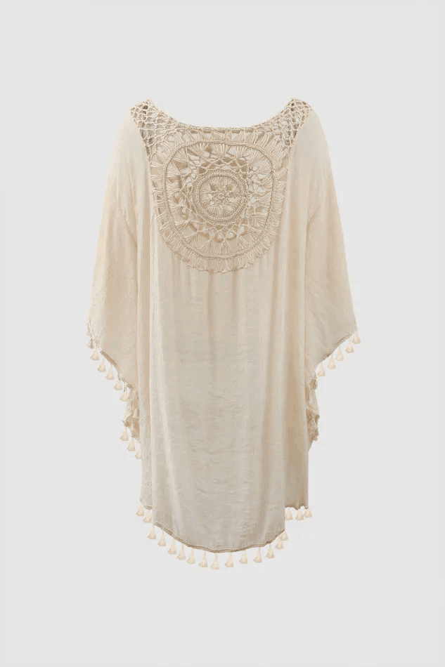 Braided Detail Tassel Cover Up