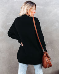 Business Casual Pocketed Knit Blazer - Black