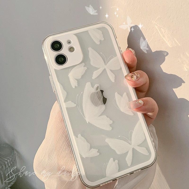 Butterfly Soft Silicone Phone Case For iPhone