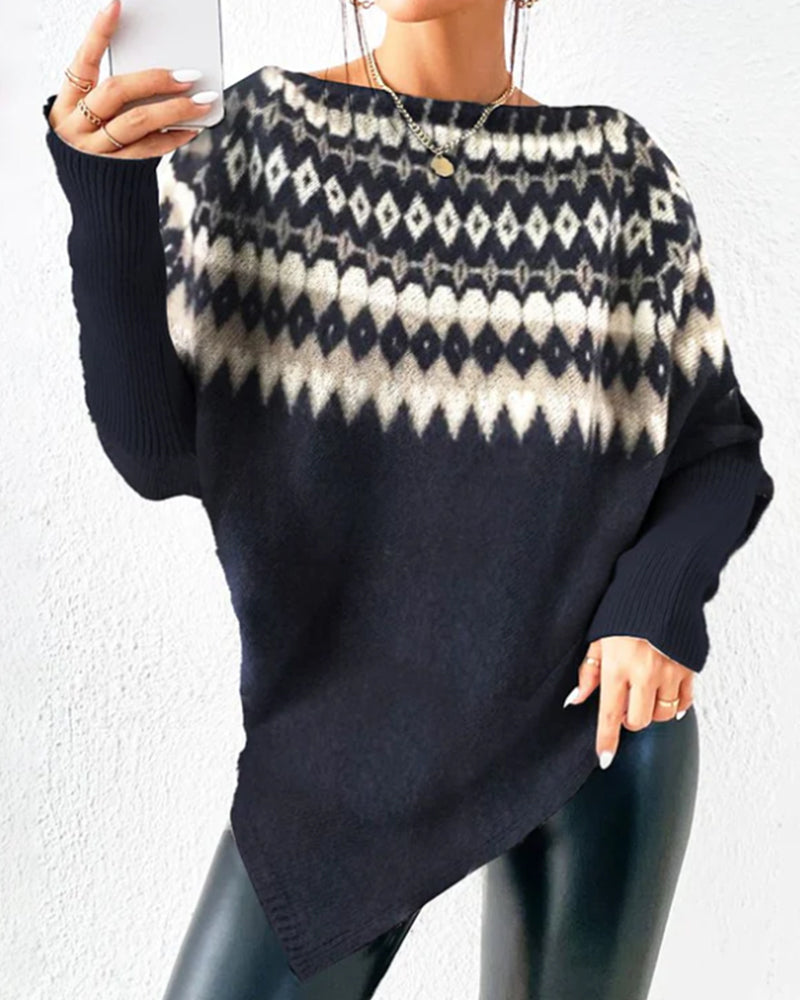 Casual round neck sweater