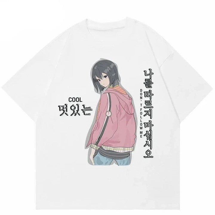 Y2K Cartoon Girl Graphic Casual T Shirt