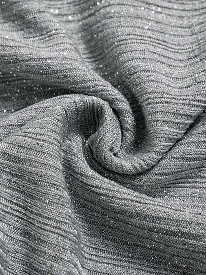 Shimmering Bow Decor Crew Neck Long Sleeve Knit - HouseofHalley