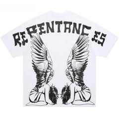 Cartoon Angel Graphic Print T-Shirt
