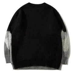 Cat Graphic Knitted Oversized Sweater
