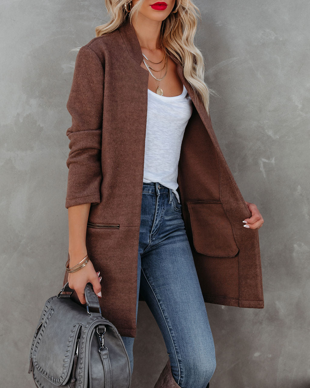 Catalog Pocketed Coat - Mocha