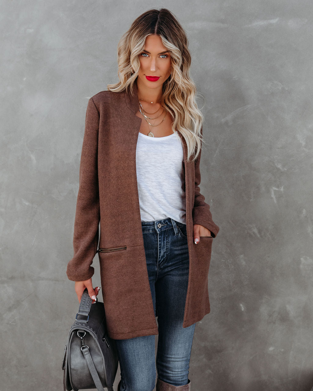 Catalog Pocketed Coat - Mocha