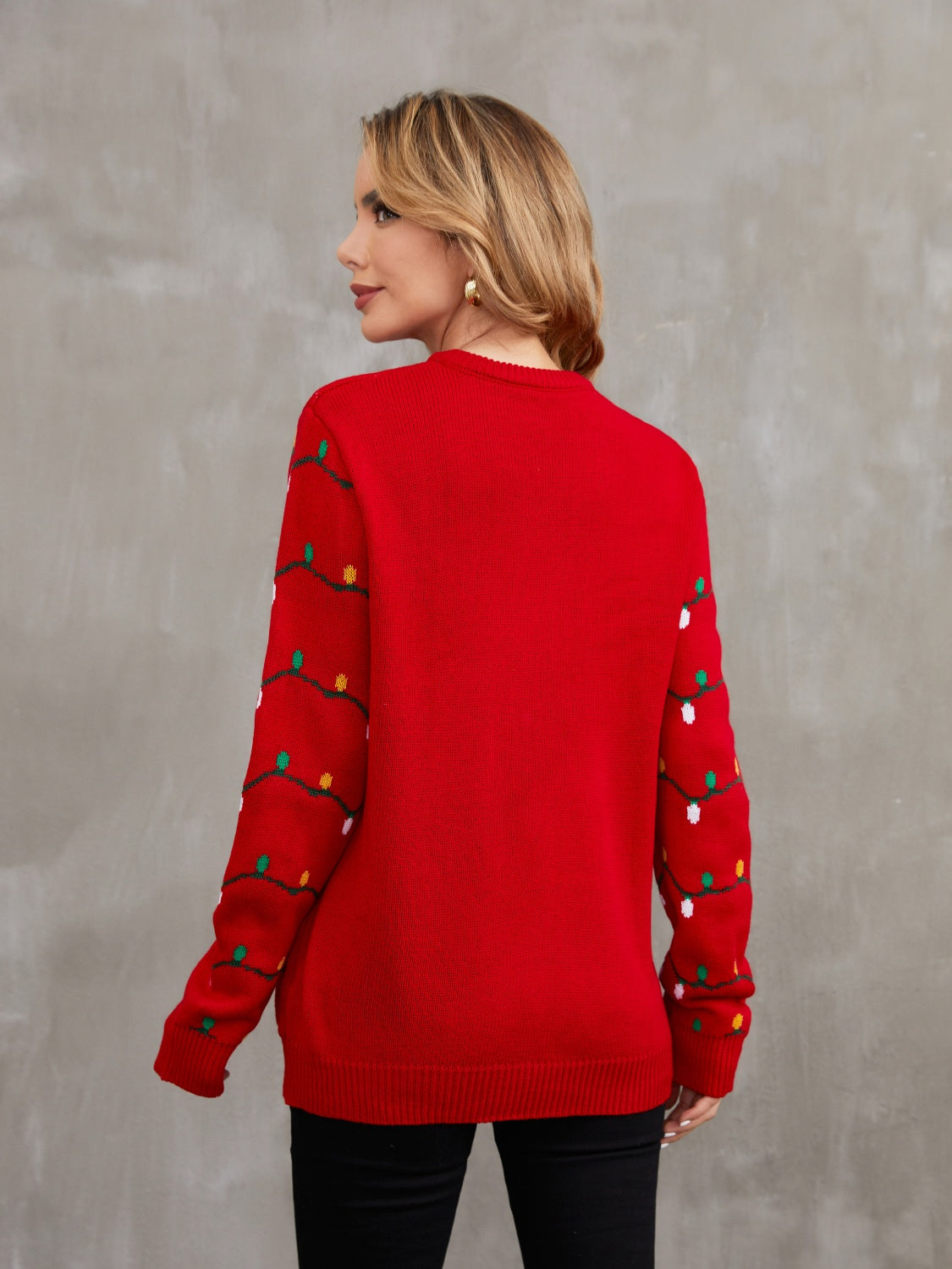 Christmas Theme Round Neck Christmas Sweater