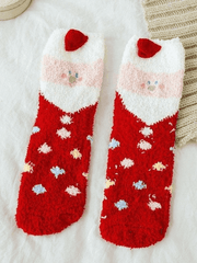 Christmas Snowman Coral Fleece Socks - HouseofHalley