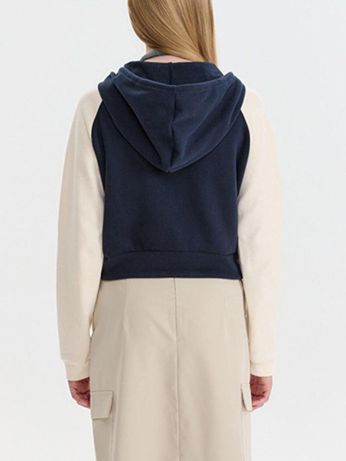 Color Block Splice Letter Embroidery Embellished Oversized Hoodie - HouseofHalley