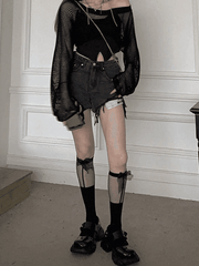 Cover Up Open Knit Crop Top - HouseofHalley