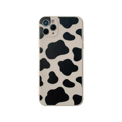 Cow Black And White Silicone Phone Case For iPhone